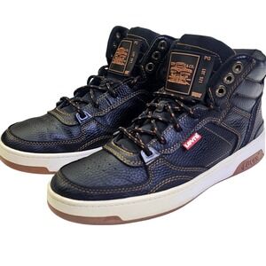 Levi Strauss Co Mens Black High Top Sneakers Shoes Size 9